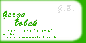 gergo bobak business card